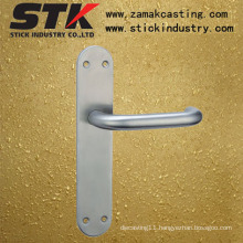 Satin Nickle Zinc Alloy Entry Lever with Plate (Z1008)
